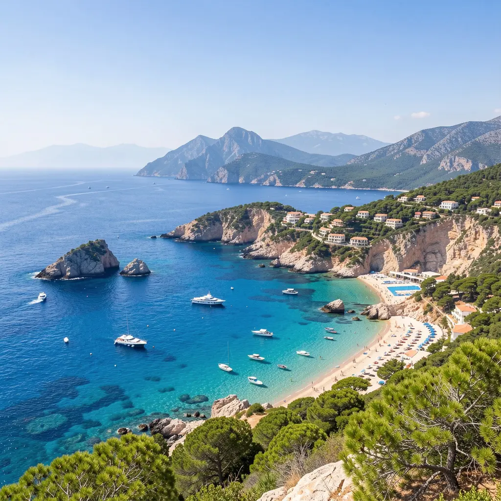 Beautiful travel destination with scenic coastal views